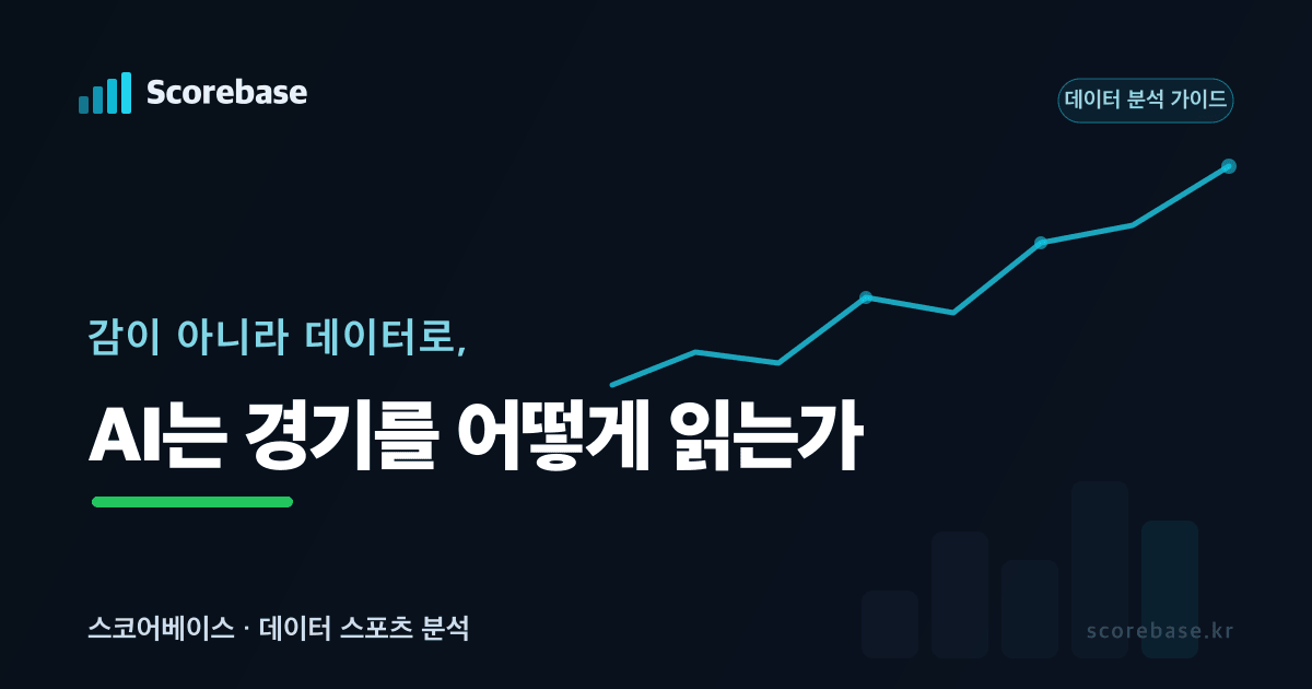AI 스포츠 분석 — 데이터로 경기를 읽는 방법